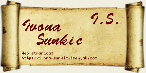 Ivona Šunkić vizit kartica